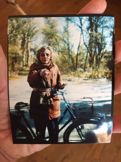 This is Ans. She is in here nineties, standing next to her bike, in the forest. "Are you really going to take my picture with that camera?", she asked, pointing at it. And that is when I tripped the shutter. 